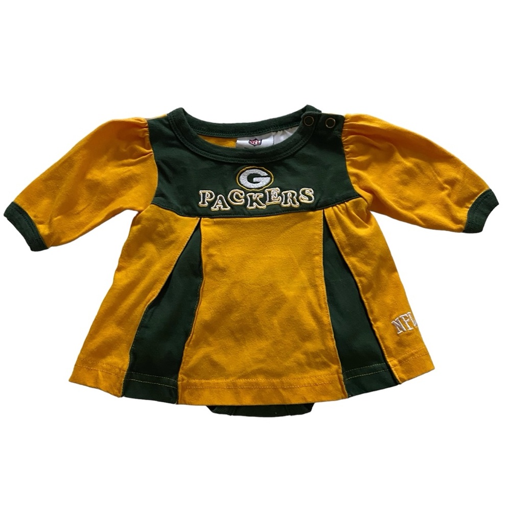 NFL Team Apparel Green Bay Packers Baby Girls Dress Size 0/3 Months
